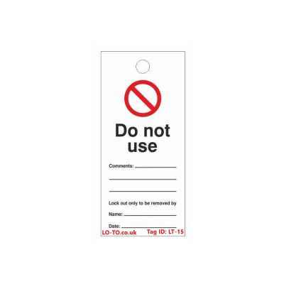 Do Not Use Valve Lockout Tagout Tags Do Not Use Valve Lockout Tagout Tags